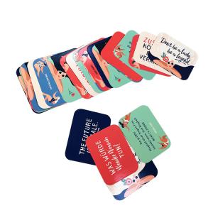 Wholesale 0.55mm Custom Printing Playing Cards , 25pcs Inspirational Quote Cards Printable from china suppliers