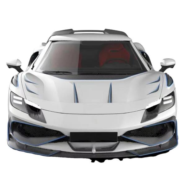 296GTB Ferrari Kit Car Body 2021 Dry Carbon Fiber Front Lip Car Front Bumper