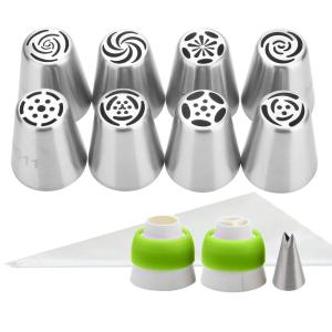 Wholesale Russian Stainless Steel Pastry Icing Nozzles Decorating Cakes Cake Tips sets from china suppliers