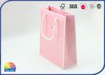 Pink Eco Friendly Customized Size Paper Gift Bag Wiht Nylon Handle