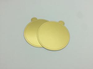 Wholesale Shiny Laminated Gold Round Cake Boards , Disposable Cake Cardboard Base Mini Size from china suppliers