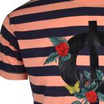 Summer Fashionable Mens T Shirts , Short Sleeves Striped T Shirts 100% Cotton