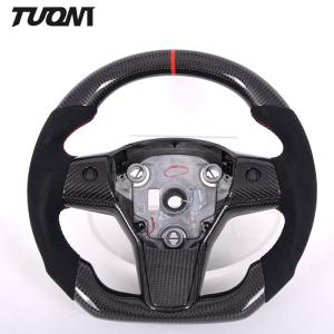 Wholesale OEM Personalised Tesla Carbon Fiber Steering Wheel Model 3 For Auto Decoration from china suppliers