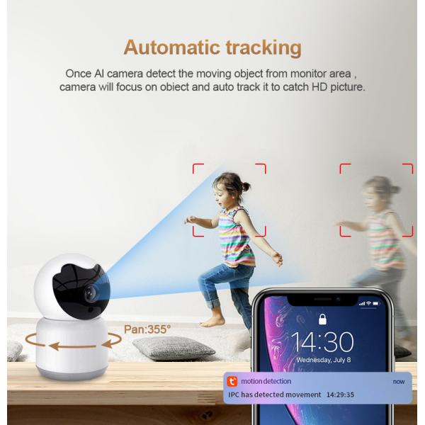 3mp Hd Two Way Audio Automatic Tracking Remote Control Indoor PTZ Security Camera Smart Wifi Camera