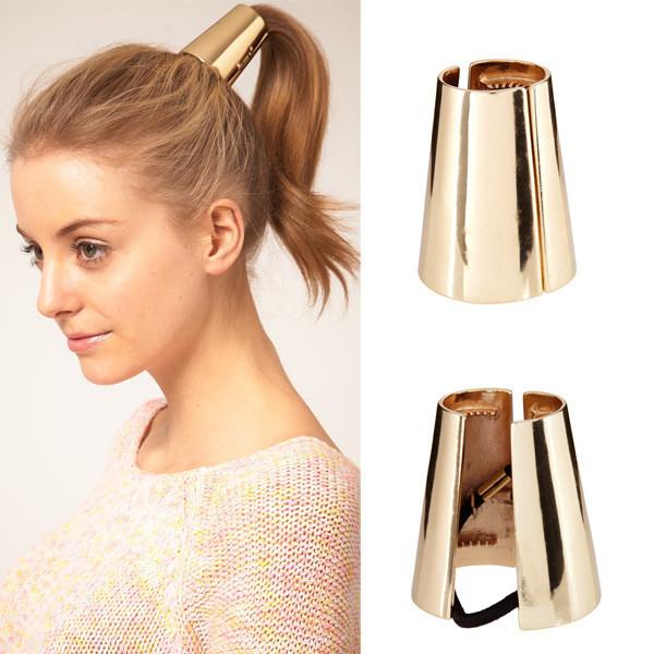 European and American retro metal cone ponytail hair beautifully polished alloy