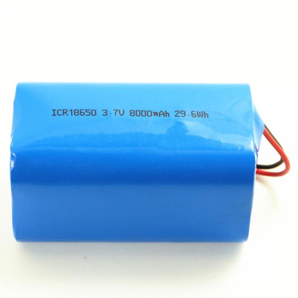 Small 18650 1s4p Li Ion Battery Pack 3.7v 8000mah For Digital Products Medical