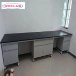 Wood Chemistry Lab Furniture Lab Island Bench Customizable Solution for