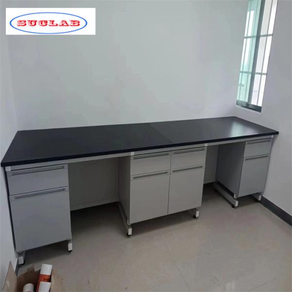 Wood Chemistry Lab Furniture Lab Island Bench Customizable Solution for