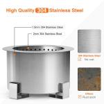 Outdoor Heating Wood Burning Portable Smokeless Fire Pit Outdoor Backyard Garden
