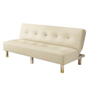 Wholesale White PU Leather Folding Couch Bed For Home Bedroom from china suppliers