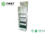 Full Color Printed Portable 4 Shelves Carton Stand Paperboard Cardboard Floor