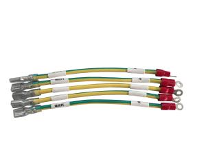 Wholesale Yellow Green Insulated Socket PE Electronic Wiring Harness 100MM RV 2.5MM2 from china suppliers