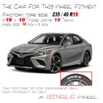 19" Alloy Toyota Camry Replica Wheels OEM Rim 75222 For 2018-2022