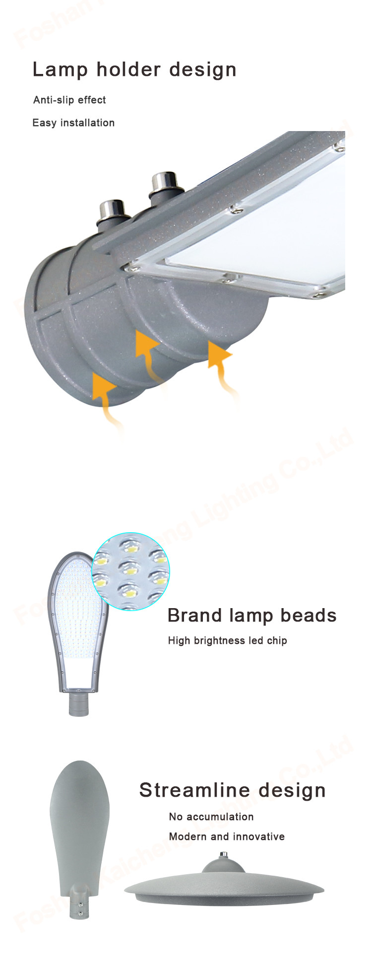 Smart All In One LED Street Light IP67 PWM Dimmable 50w 75w 100w Outdoor Lamp Modular