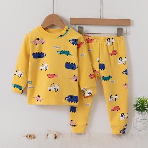 Wholesale Cute Kids Winter Night Suits Pajama Sets 95% Cotton With Threaded Cuffs from china suppliers