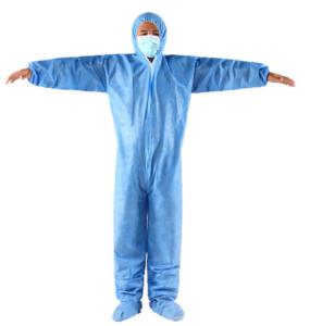 Wholesale Flame Resistant Disposable Isolation Gowns , Breathable Disposable Coveralls from china suppliers
