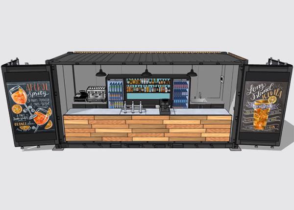 Topshaw Factory Price Durable Structure Prefabricated Coffee Shop Kitchen
