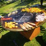 Rusty Surface Corten Steel BBQ Grill Outdoor Heavy Duty