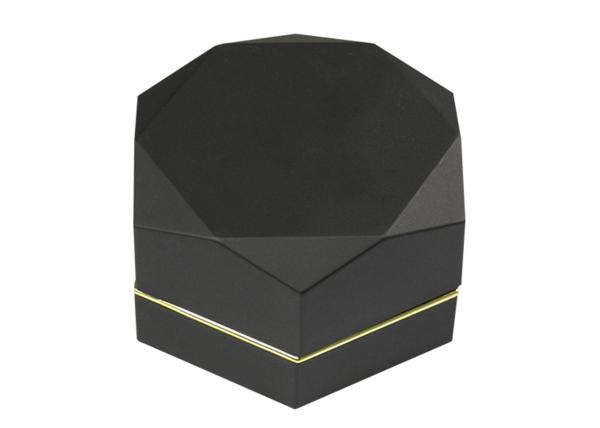 Luxury Small Black Jewelry Box With Necklace Hooks Pendant Special Shaped LED