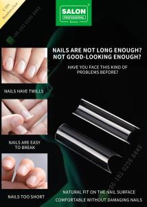Wholesale French/C Arc Lengthening Bamboo Clear False Nail Tips Manicure Tip for Nail Art Salon from china suppliers