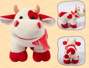 Wholesale Standing Pose RedBull Red Cow Milka Cow Plush Toys from china suppliers