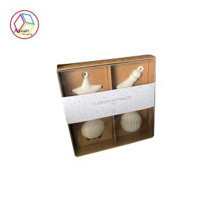 Wholesale Cubic Brown Kraft Card Box With Paper Insert For Ceramic Package from china suppliers