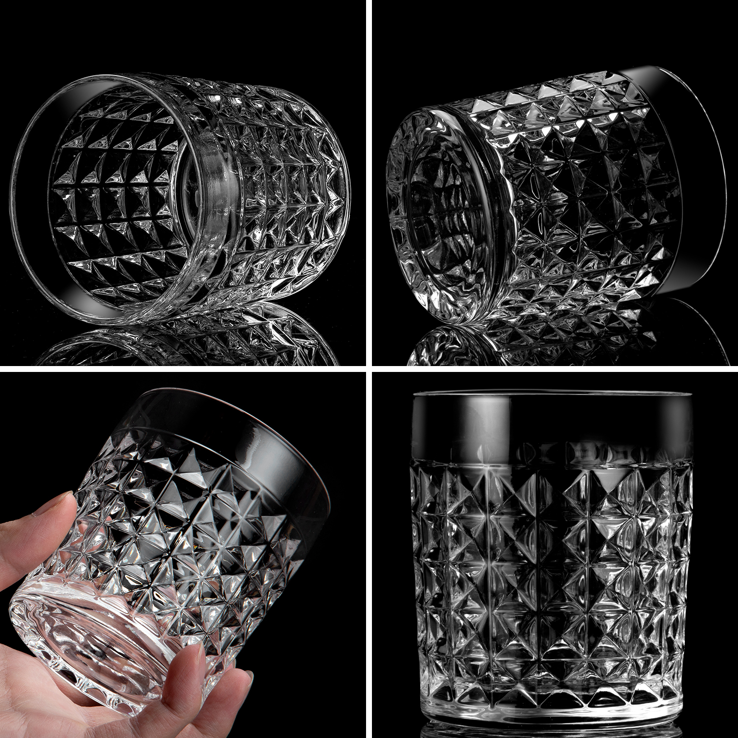 Unique Factory High Quality Lead Free Crystal Diamond Decanter drinking Whiskey Glasses Decanter Set