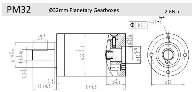32mm planetary gearbox