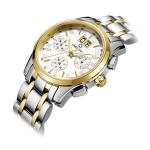 5ATM Waterproof Quartz Wrist Watch SS Buckle BSCI For 24 Hours Display