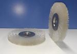 Crimped Round Plastic Wire Wheel Brush 100MM OD Fill Density White Color