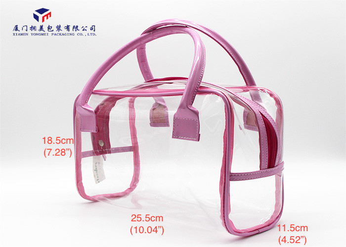 0.5mm Materials Thickness Super Soft PVC Bags Durable PU Leather Handle On Upper