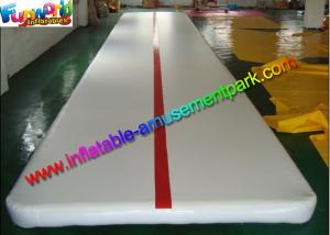 Wholesale New White Inflatable Tumble Track , Gym Mat Inflatable Air Track For Sport Game from china suppliers