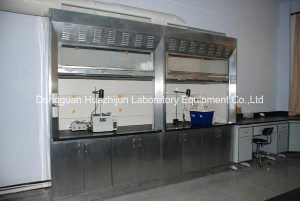 PVC Track Stainless Steel Fume Hood Phenolic Resin Worktops With Remote Control