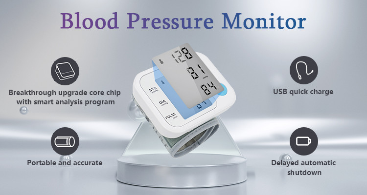 Automatic Wrist Wrist BP Monitor Machine Battery Powered ISO13485 CFDA