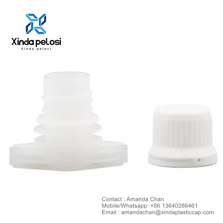 custom size Plastic Spout With Cap Spout Cap For Coffee Standing Up Pouch