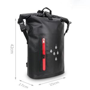 Wholesale 25 Liter PVC Lightweight Waterproof Backpack , Waterproof Roll Top Bag With Zipper from china suppliers
