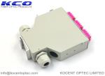 6 Port LC Quad Adapter OM4 DIN RAIL Splice Box / 24 Cores Fiber Optical