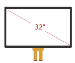 China PCT/P-CAP 32 Projected Capacitive Touch Screen Panel , High Resolution 1024x1024 on sale