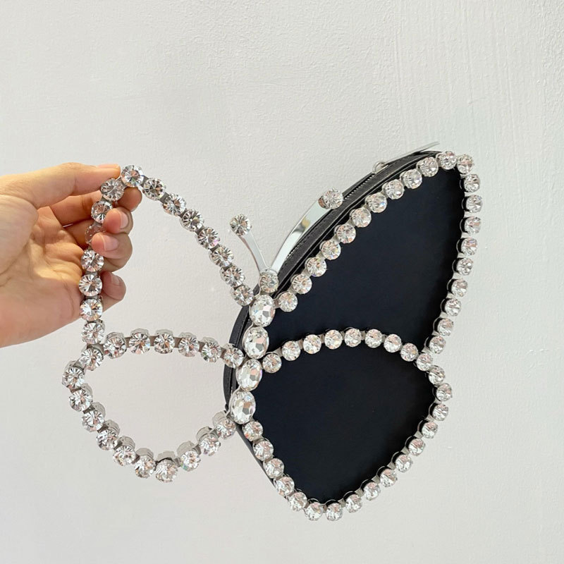Unisex Crystal Chains Rhinestone Evening Bags for Wedding Clutch Shoulder Purse Party