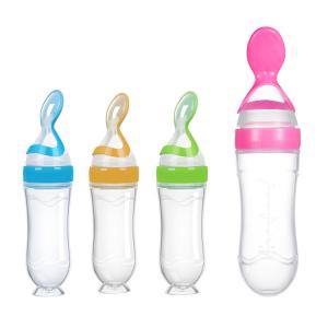 Wholesale Baby Silicone Squeeze Spoon 90ml Children'S Food Complementary Bottle from china suppliers
