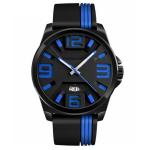 Casual Large Dial Mens Wrist Watches Quartz Movement Zinc Alloy Silicone Strap