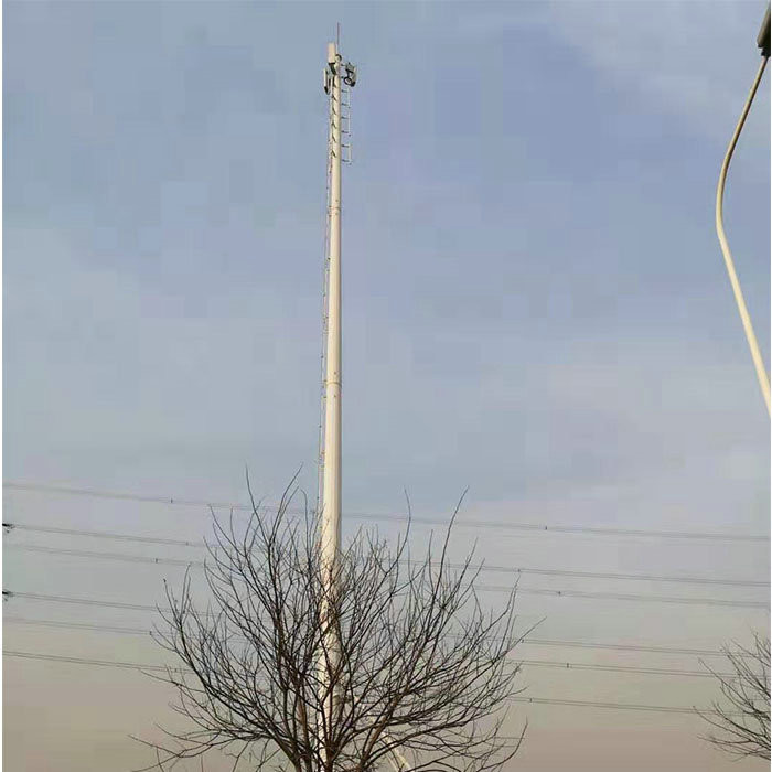 Triangular Single Tube ASTM Monopole Steel Tower