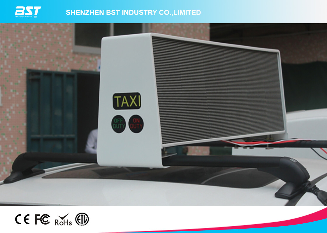 Waterproof SMD 3 In 1 P5 Taxi Roof LED Display 1R1G1B For Commercial Advertising
