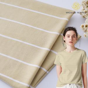 Wholesale Skin Friendly Plain Jersey 175gsm Striped Knit Cotton Fabric For T Shirt from china suppliers