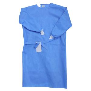 Wholesale Knitted Cut Disposable Isolation Gown , Hospital SMS Isolation Gown With Ce Iso from china suppliers