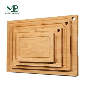 Wholesale Commercial Buyer's Perfect Choice Sustainable Bamboo Cutting Board with Juice Groove from china suppliers