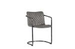 Soft Grey Leather Dining Room Chairs , Upholstered Dining Room Chairs With Arms