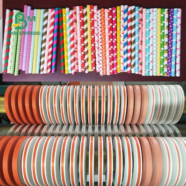 Straw Surface & Middle Layer Biodegradable Waterproof Food Grade Paper Roll  60 GSM / 120 GSM