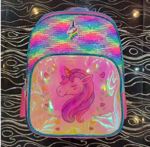 Fashion Custom Backpack Girls Rainbow Sequin Backpack Outdoor Children'S Casual