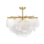 White Frosted Glass Disk Chandelier Glass Pendant Lamps E27 60w For Kitchen ODM